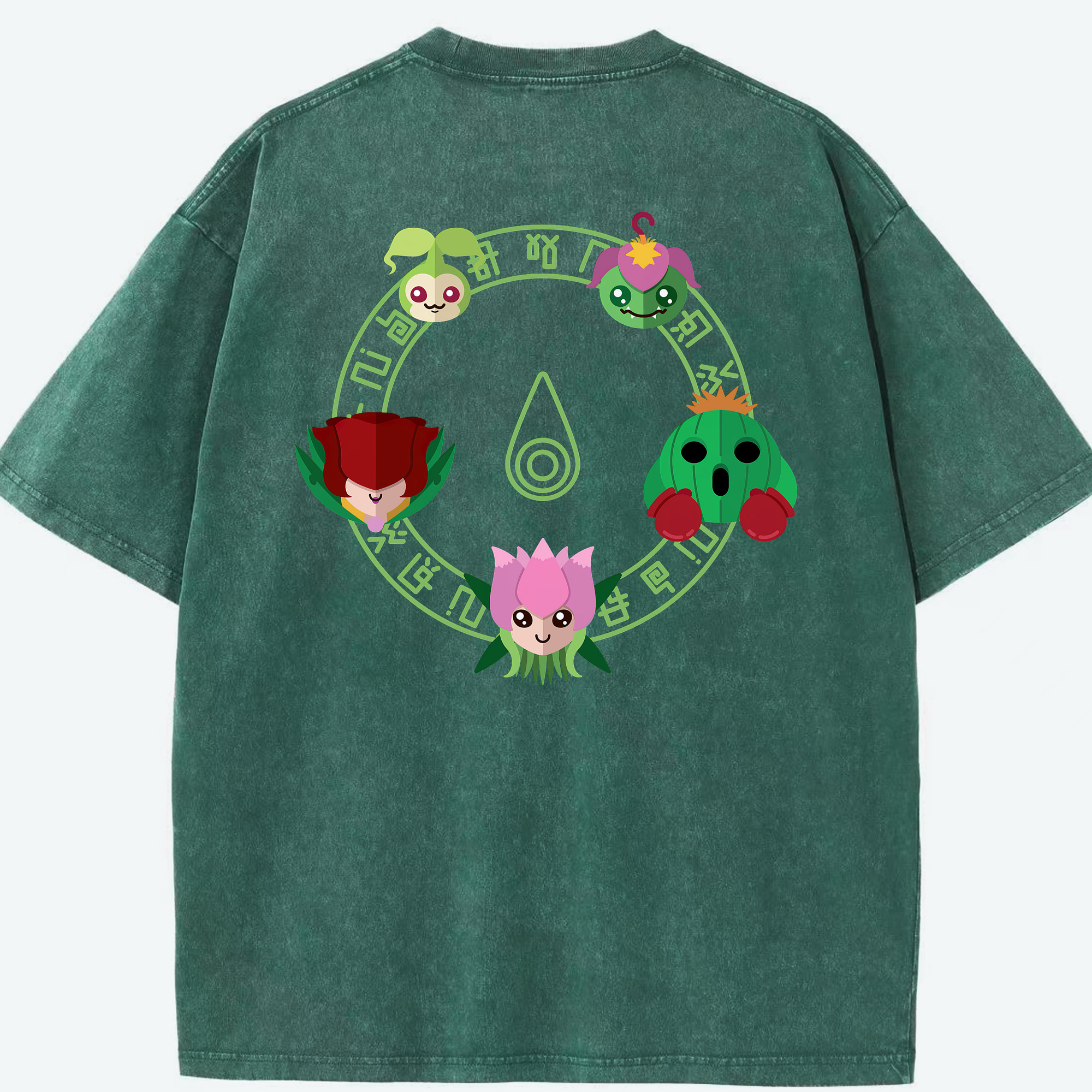 （画像用） Digimon デジタルモンスター/デジモン 綿100% ヴィンテージ風 半袖Tシャツ（背面プリント）